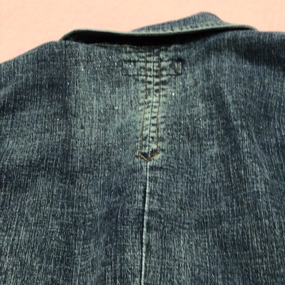 ❤️Vintage Baccini light sparkle jean jacket size large - Picture 9 of 12